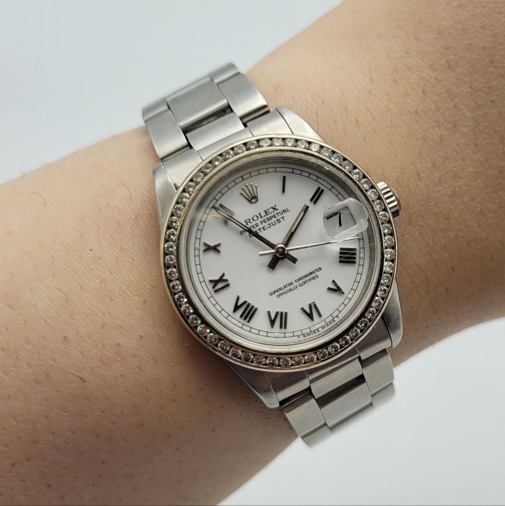 Rolex Ladies Datejust 31mm Stainless Steel – Oyster Bracelet Aftermarket Bezel